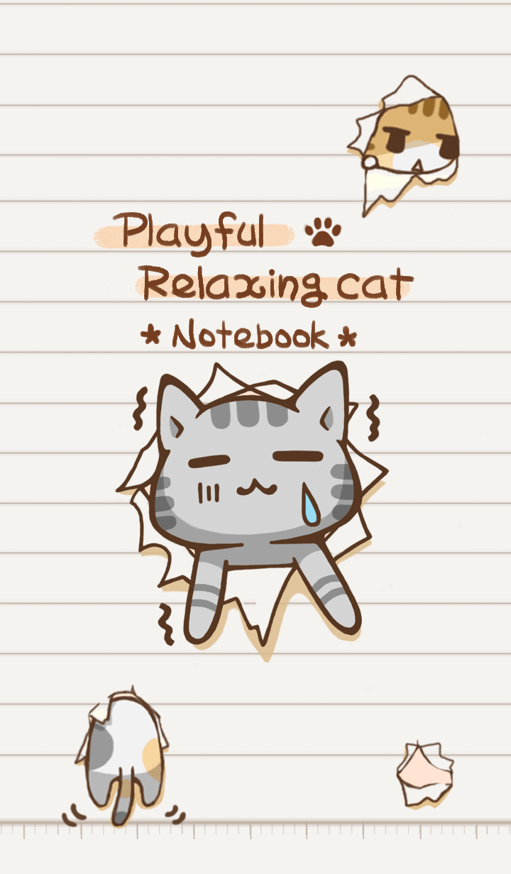 Playful Relaxing cat No.1 -Notebook-