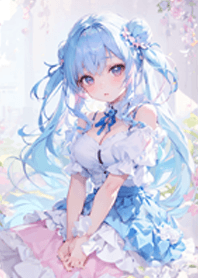 可愛粉紅色女孩