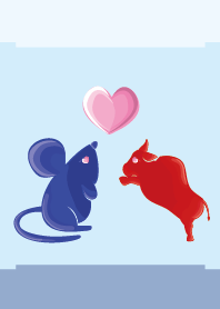 ekst 藍(鼠) 愛 紅(牛)
