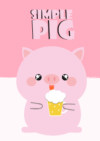 Simple Cute Pink Pig Theme Ver2