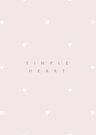 SIMPLE HEART /pink white