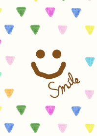 Watercolor colorful triangle2- smile-