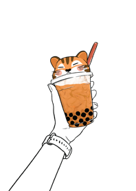 Minimal Cat : Tiger milk tea