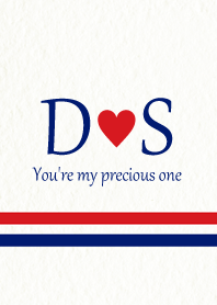 D&S Initial -Red & Blue-