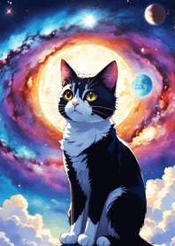 Night Moon Star Cat 47171f