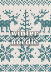 winter nordic pattern -green-