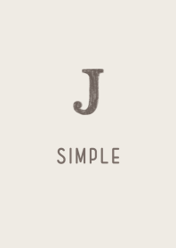 simple initials J beige