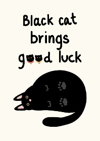Black cat brings good luck