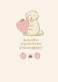 簡單的 黃金獵犬 草莓 淺褐色的