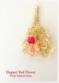 Elegant Red Flower - Natural Style