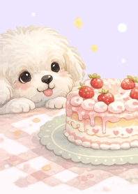 The Little Dog and the Strawberry Cake