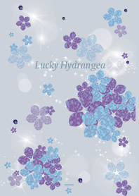 ベージュと青 : 幸運ラピスラズリと紫陽花