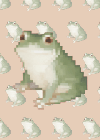 Frogpattern 픽셀 아트 테마 베이지 02