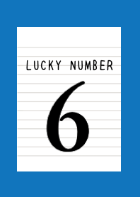 LUCKY NUMBER 6 NOTEBOOK-BLUE-WHITE