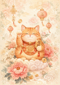 Lucky Fortune Cat Orange