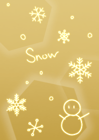 手書きの雪の結晶 Gold Ver.
