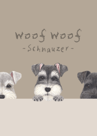 Woof Woof - Schnauzer - KHAKI
