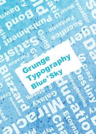 Grunge Typography Blue Sky