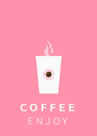コーヒー 楽しんで ピンク