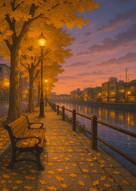 Golden Riverside Evening Walk