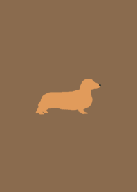 シンプルな犬（茶色のミニチュアダックス）
