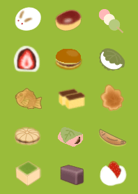 Japanese sweets theme matcha color