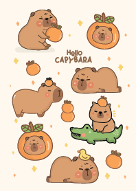 Hello Capybara Cute