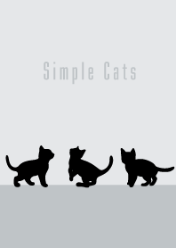 Gatos gatinhos simples: branco cinza WV