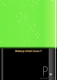 Makeup initial Green P.
