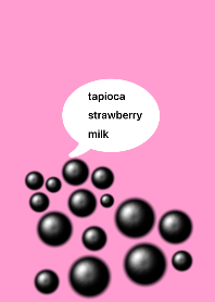 tapioca strawberry milk pink simple