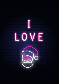 Neon Christmas w/ Santa