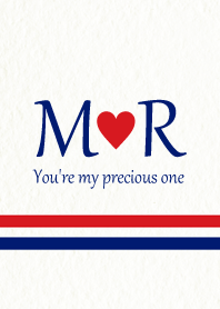 M&R イニシャル -Red & Blue-
