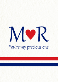 M&R Initial -Red & Blue-