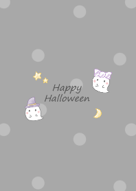 Halloween ghosts -gray- dot