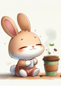 A cute little round rabbit n.8
