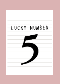 LUCKY NUMBER 5 NOTEBOOK/DUSTY PINK