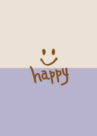 Simple smile Beige and purple17