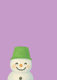 Expressive snowman9 on light purple