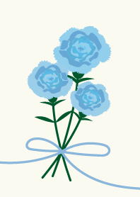 大切な人に贈る青色カーネーションの花束