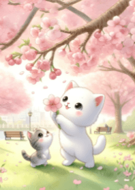 Cat & Cherry Blossom V.2