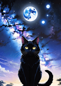 Night Moon Star Cat 67a85e