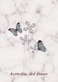 Marble and butterflies3 dull brown35_2