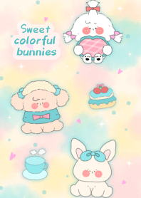 Sweet colorful bunnies
