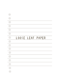 LOOSE LEAF PAPER/WHITE