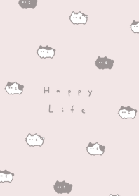 まめねこ。 ピンクグレー