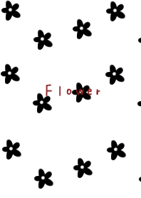 White x black flowers.