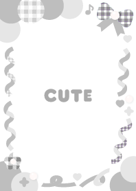 トレカデコ風 ホワイト&グレー