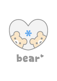 熊 水晶 [白色]