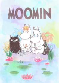 Moomin 柔和花世界（水彩）