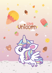 Unicorn Love Ice Cream Cute